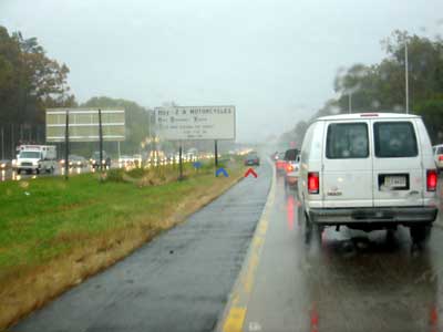 Police-induced traffic jam