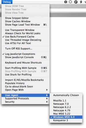 Useragent-Menu